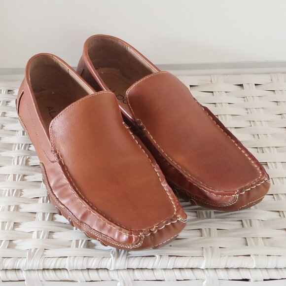 ALDO Men’s Light Brown Leather Driving Loafers Slip-On Casual Shoes Moccasins 12 main image 15